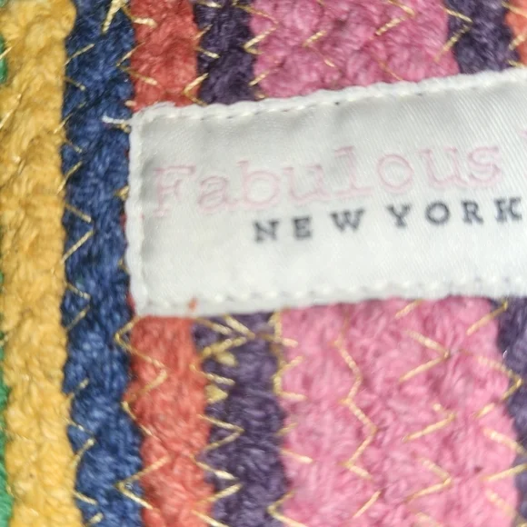 Multicolor Woven Jute Bag - Picture 3 of 5